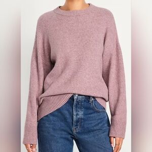 Old Navy SoSoft Stitchy Fragrant Rose Pink Shaker Knit Pullover Sweater Small
